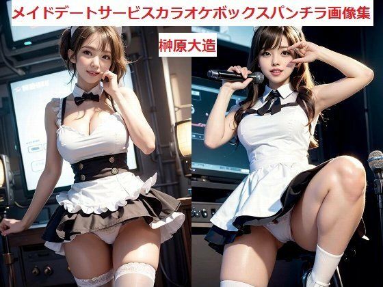 そしてパンチラに癒されるひとときを過ごしました【メイドデートサービスカラオケボックスパンチラ画像集】