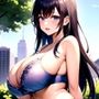 下着で散歩する美女イラスト集