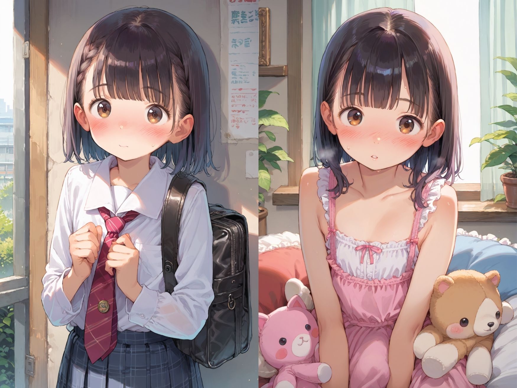 ピュアな美少女つるぺた少女の処女膜がおじさんちんぽに破られ種付けプレス快楽堕ち1