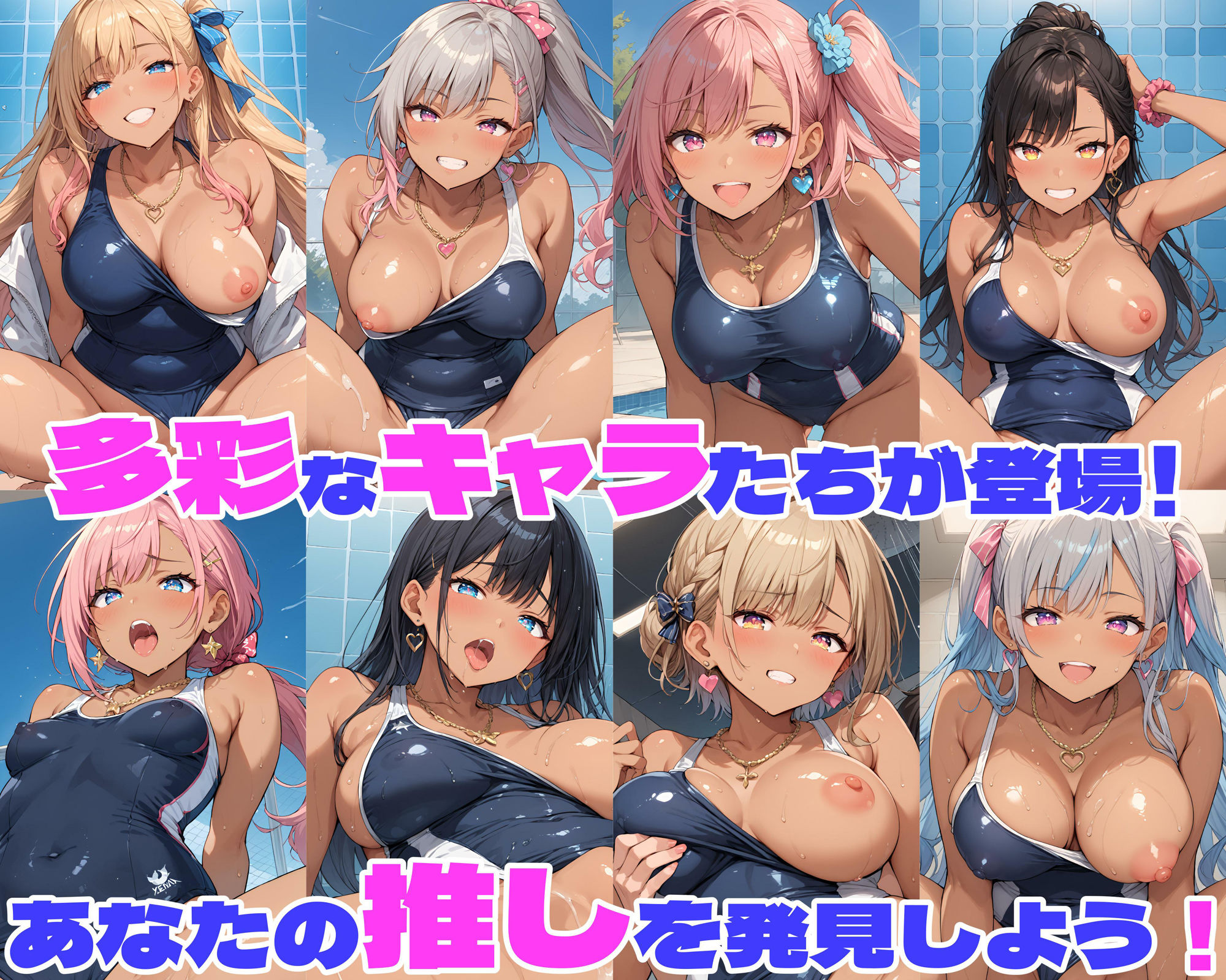 性育学園No.22〜黒ギャルスク水編〜スケベな黒ギャルスク水女子とプールでやりまくれ！【CG500枚】3