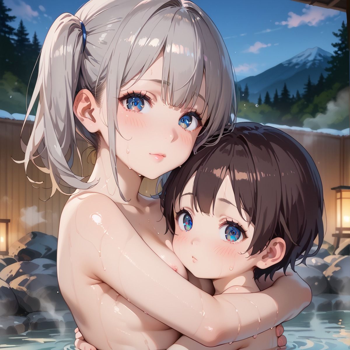 貧乳の女の子に温泉でお世話してもらおう！33