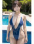 競泳水着姿の爆乳グラビアアイドル 画像3