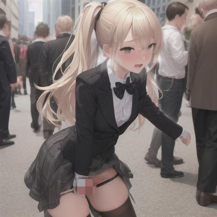 サンプル画像5:短すぎて見えちゃってる？  ミニスカ露出！  金髪ちゃん編(まんまんちん) [d_519584]