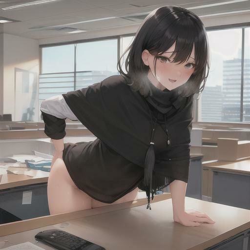 サンプル画像5:ポンチョ露出  黒髪ちゃん編(まんまんちん) [d_519612]