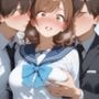集団痴〇の餌食になる制服娘ちゃん