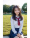 AI×美女×制服×公園 画像1
