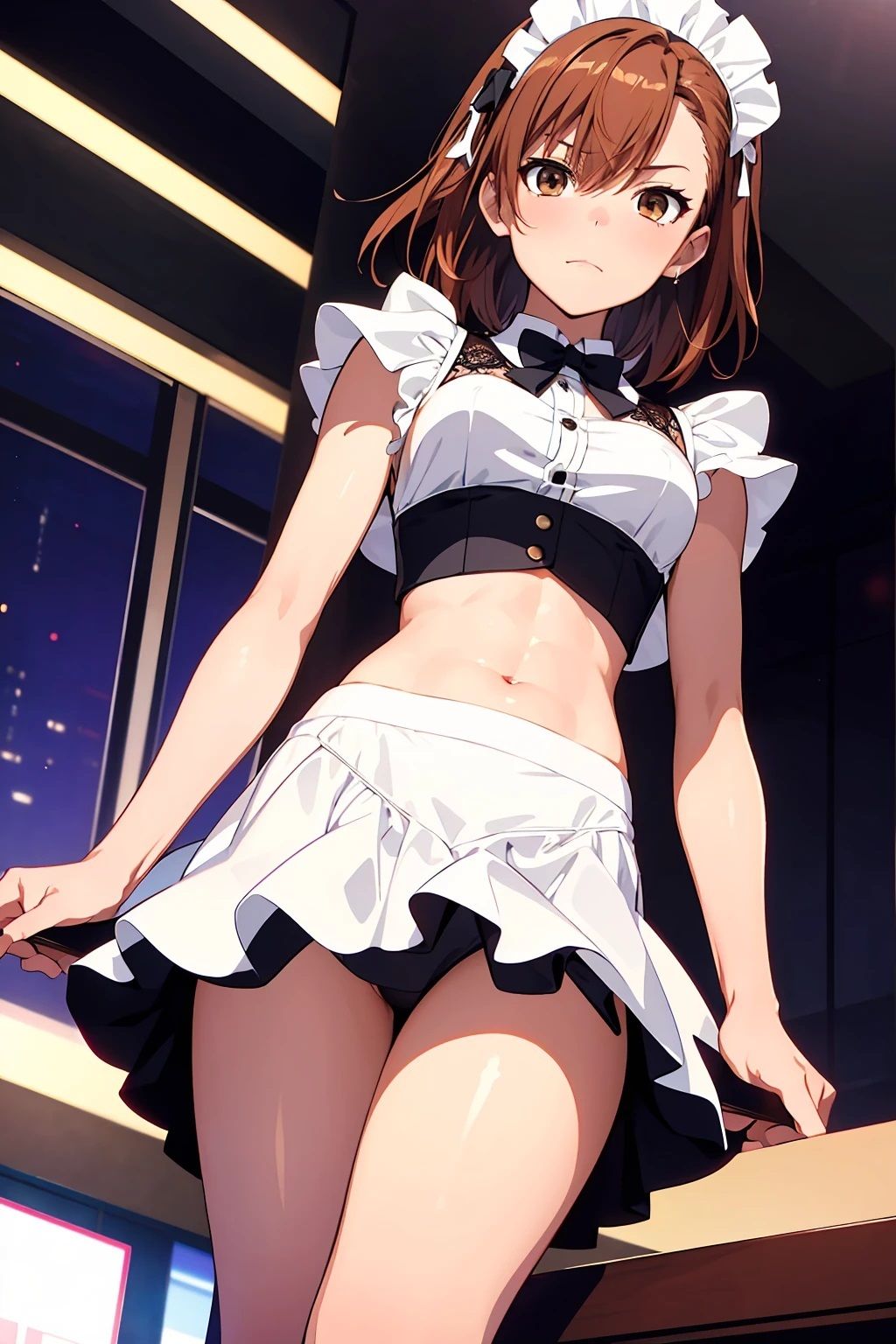 サンプル画像2:御〇美琴  へそ出しと美尻セクシーメイド（78枚）(ひぐまアート) [d_520058]