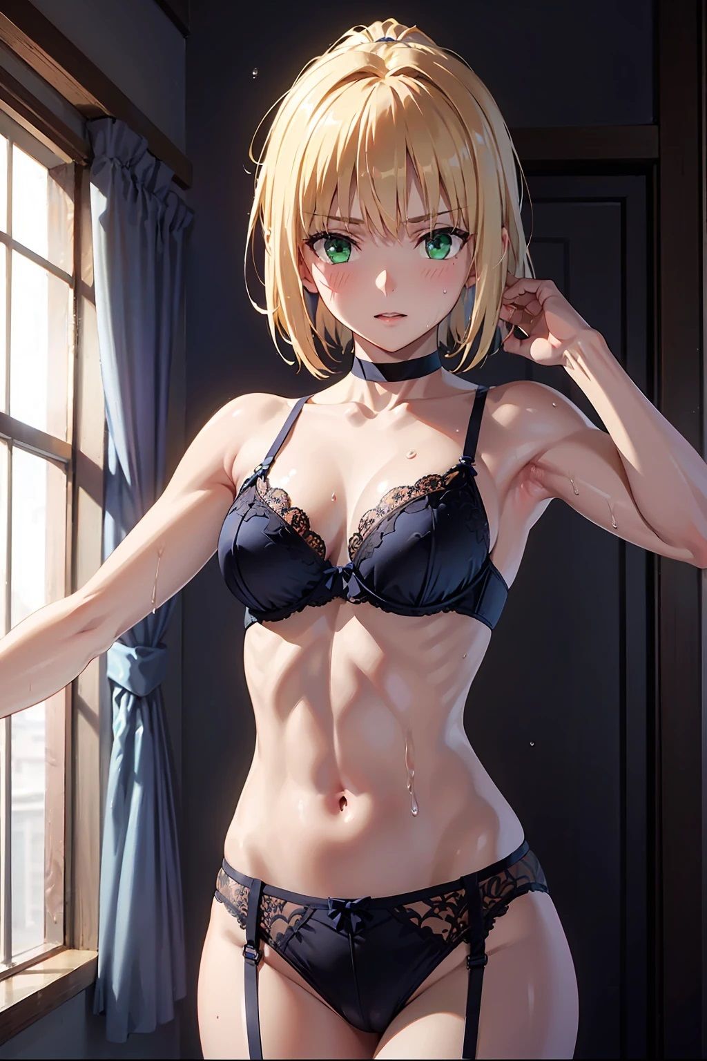 サンプル画像4:セ〇バー 腹筋と腋 セクシー下着（138枚）(ひぐまアート) [d_520062]