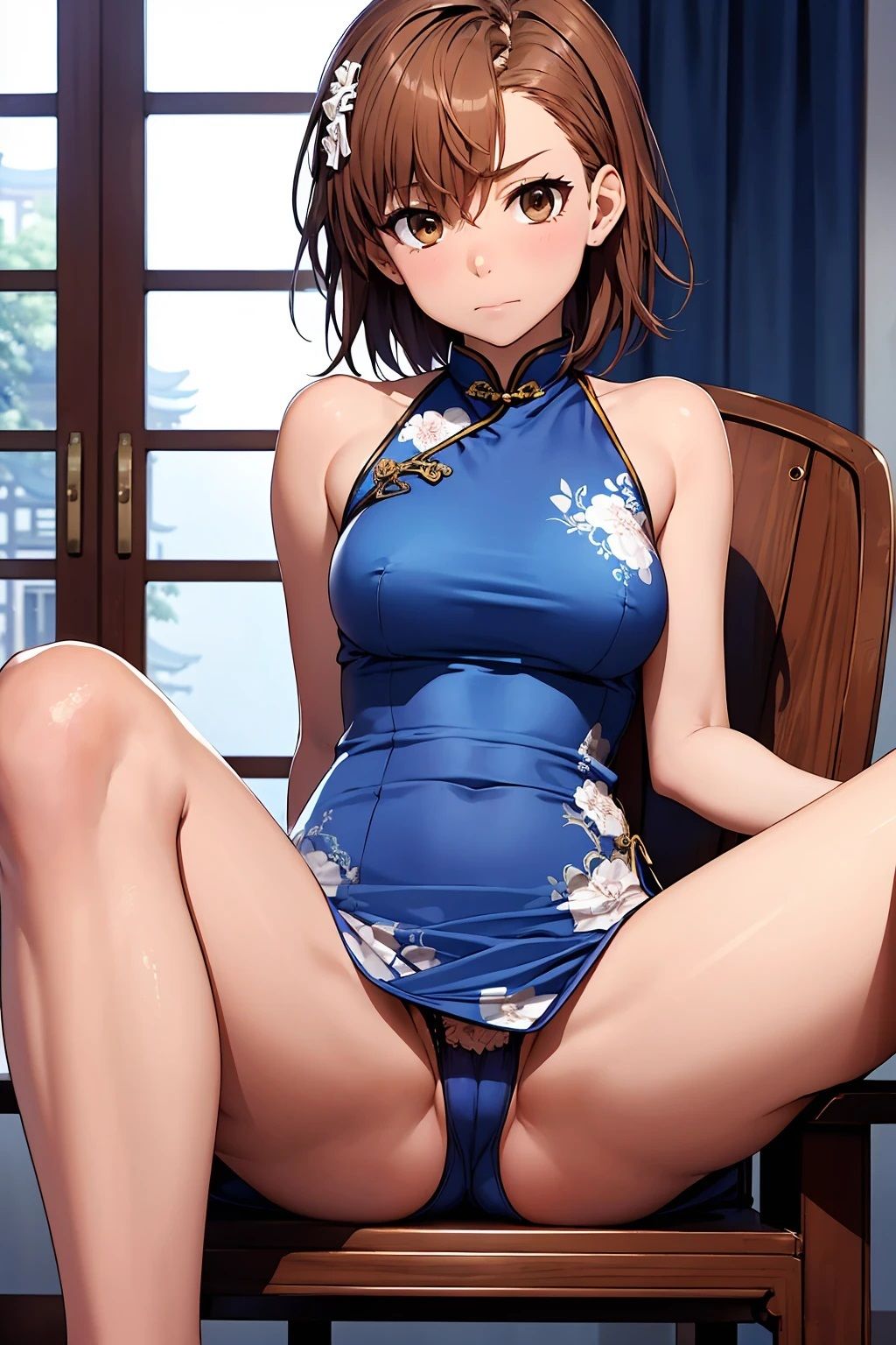 サンプル画像2:御〇美琴  青チャイナ服（75枚）(ひぐまアート) [d_520063]