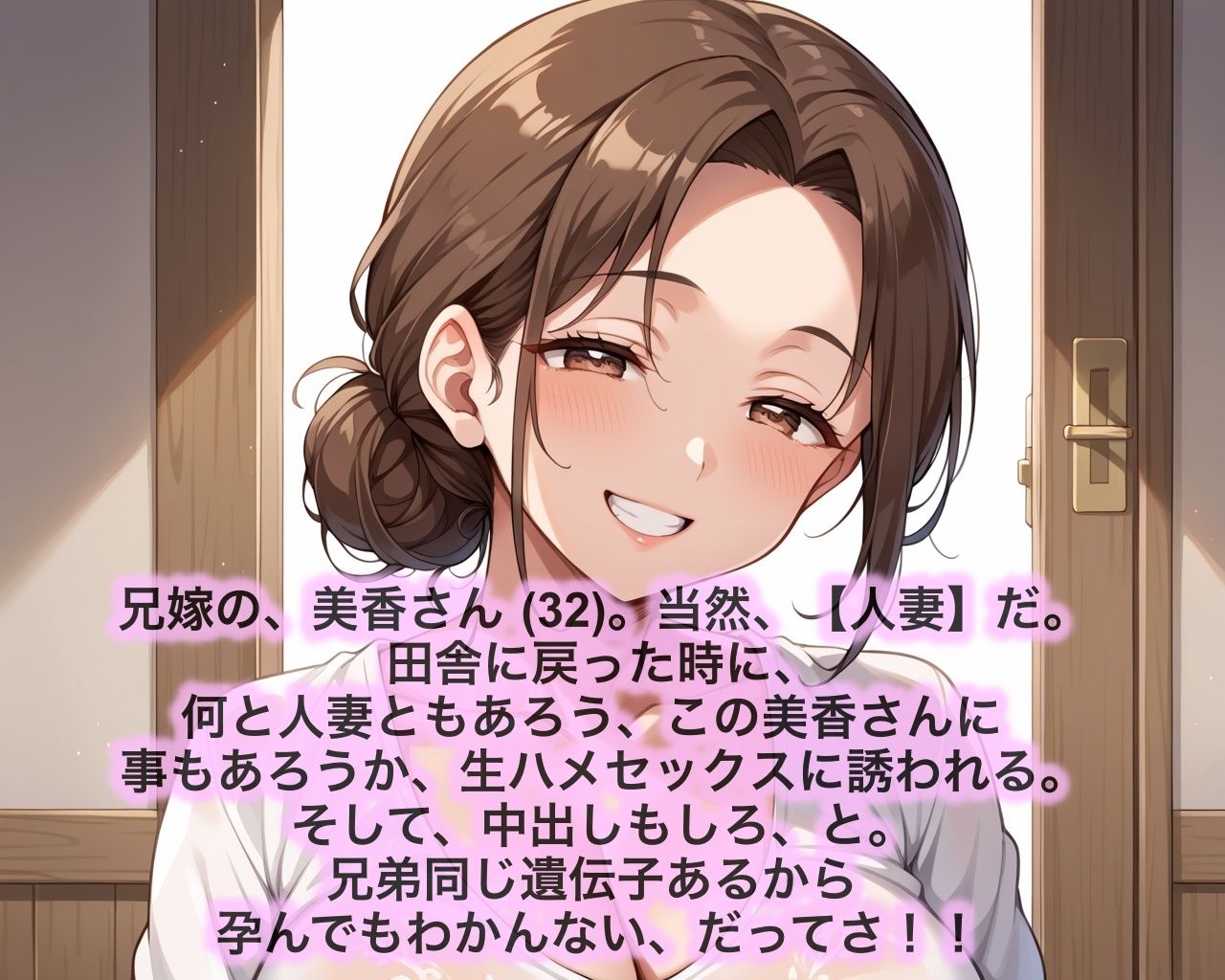 サンプル画像1:兄嫁が、生ハメセックスに誘ってくるんだが。(ろんどん肉圧ぷりん) [d_520150]