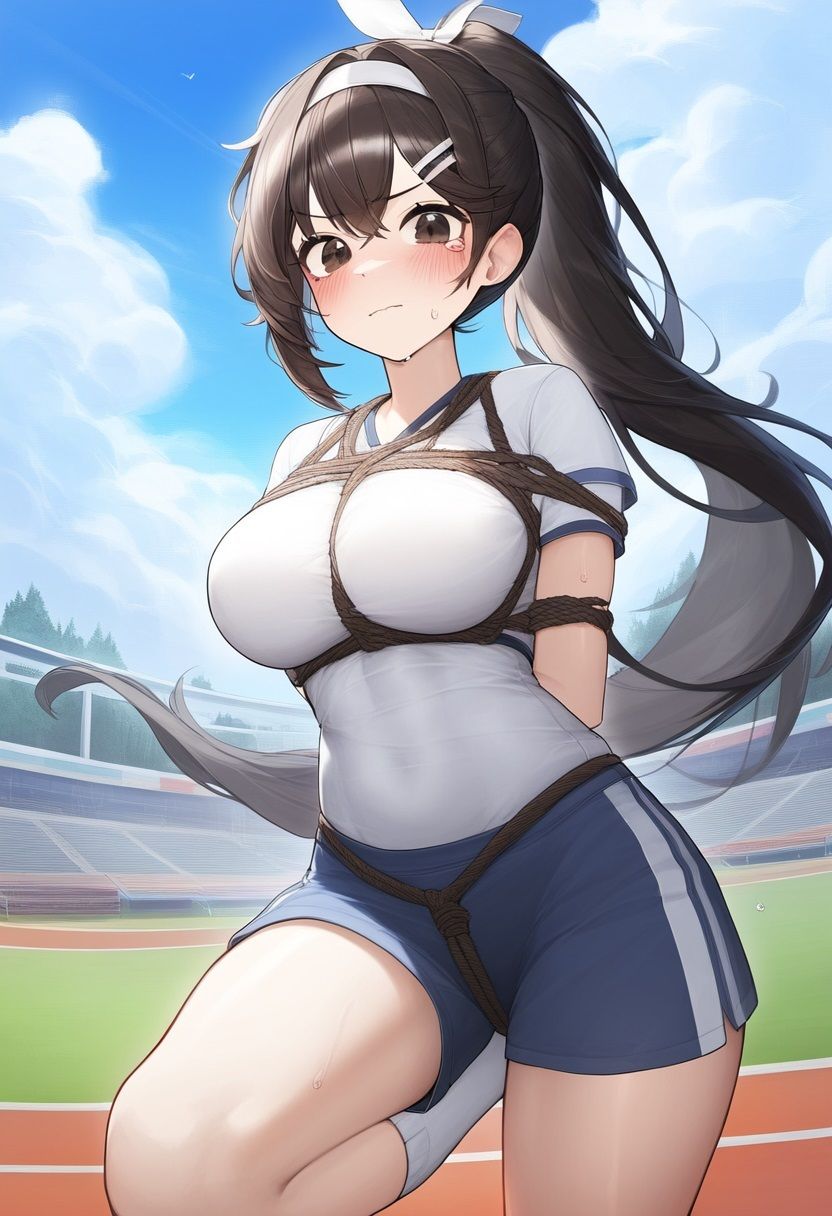 スポーツ少女着衣緊縛AIイラスト集4