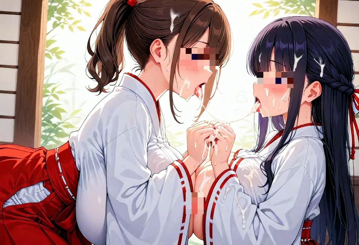 サンプル画像5:巨乳で可愛い巫女さんはド淫乱！？そんな綺麗なカッコで卑猥なあそこを・・・！！！(らぶピカソ（Love PICASSO）) [d_522272]