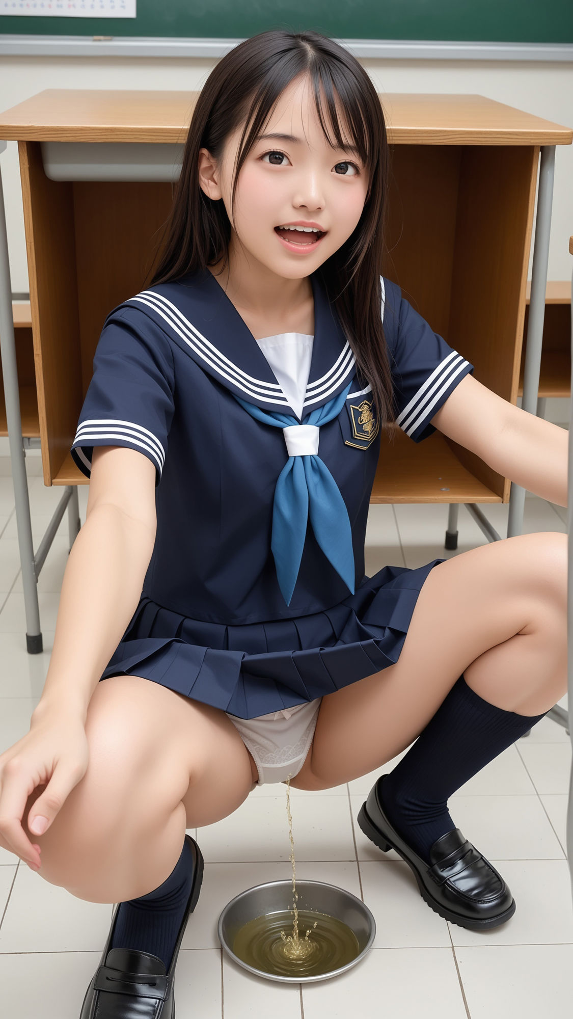 おもらし放尿失禁。「お願いだから見ないで・・・」 〜制服女子編〜 画像8