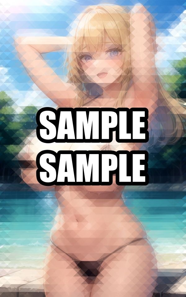 サンプル画像5:金髪美女のマイクロビキニグラビアイラスト集(えいじ) [d_523831]