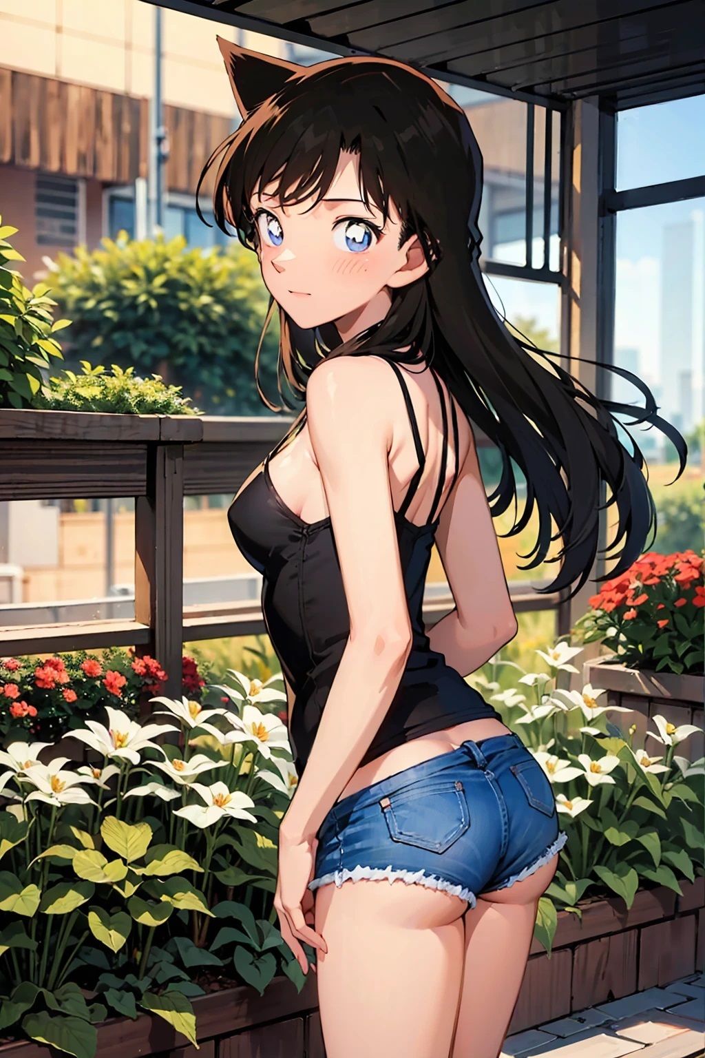 サンプル画像2:毛〇蘭  デニムショートパンツ（70枚）(きたあかりアート) [d_523876]