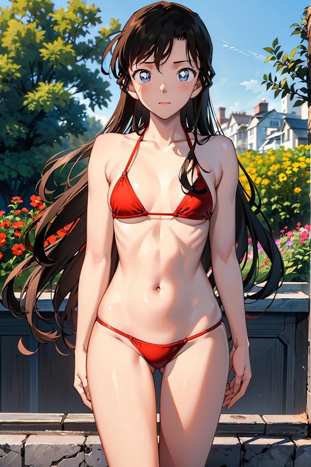 サンプル画像1:毛〇蘭  赤マイクロビキニ（87枚）(きたあかりアート) [d_523879]