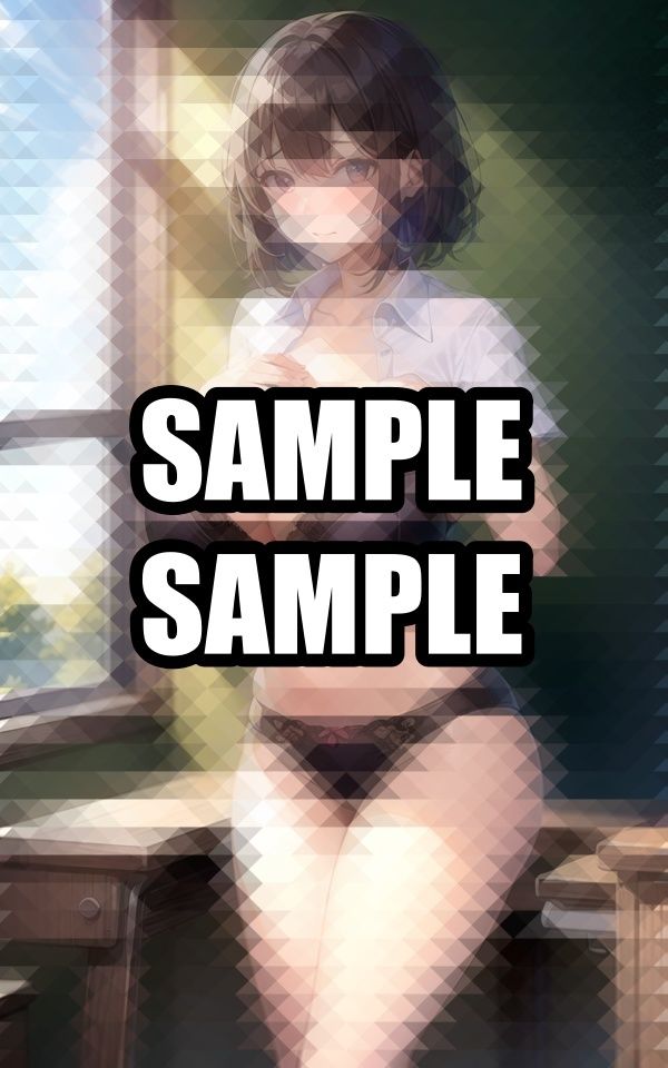 サンプル画像5:校内でシャツを脱ぐ君(モンモン) [d_523907]