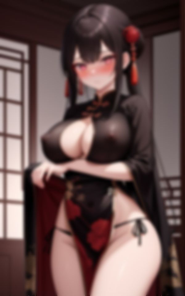 イヤラし過ぎる爆乳おっぱいで誘惑してくるチャイナドレス淫乱美女 画像4