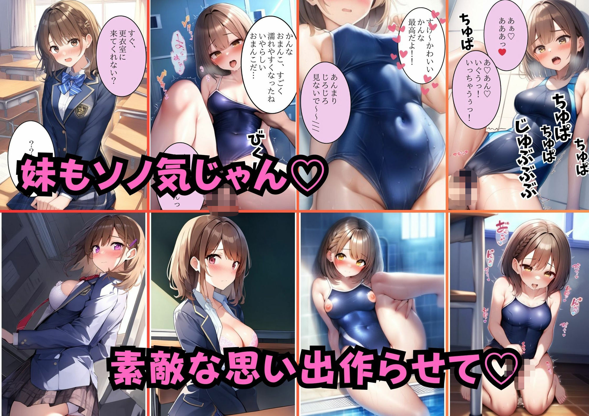 【セリフ付き】エッチに興味津々な姉妹とラブラブエッチ 画像6