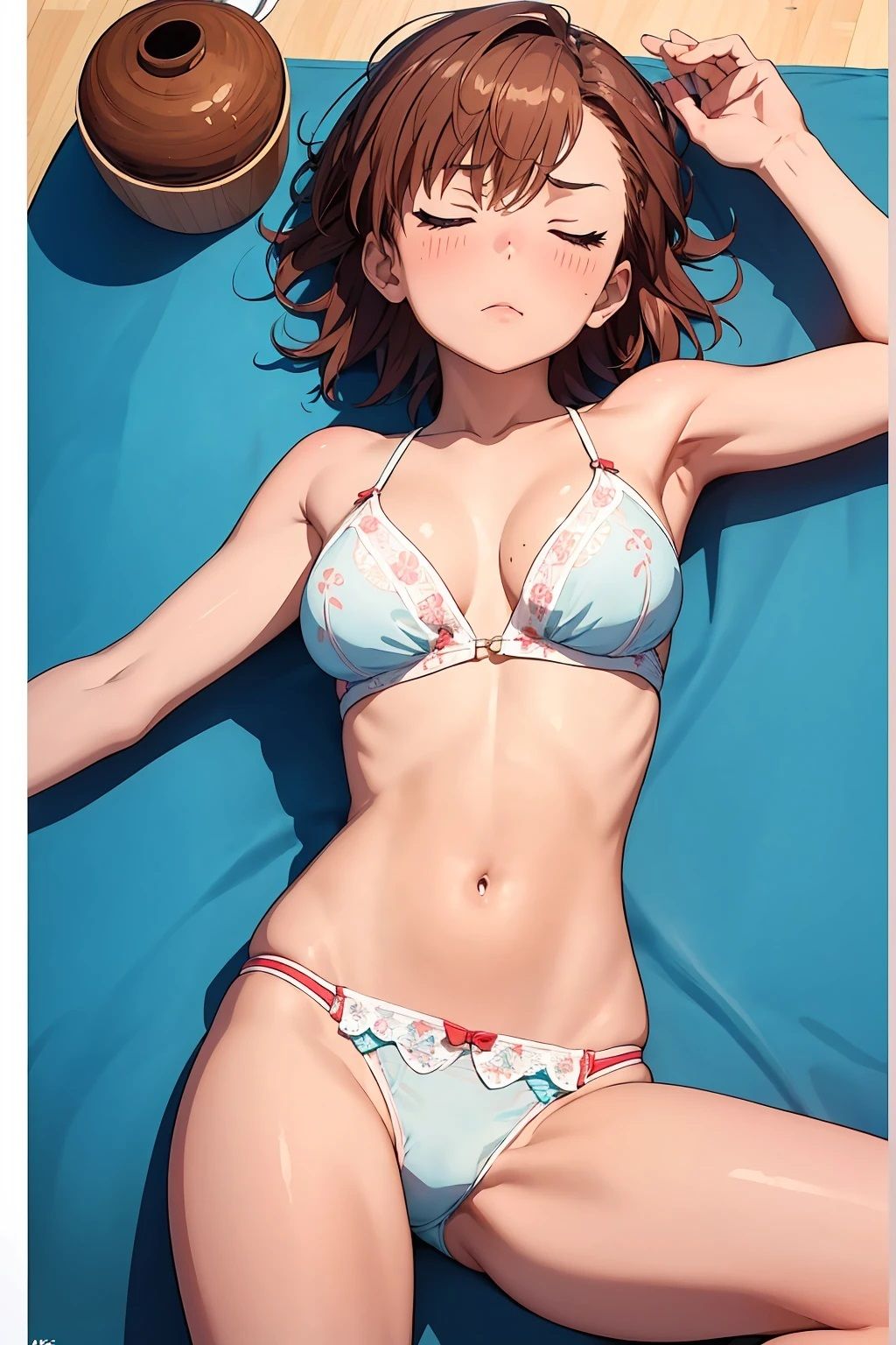 サンプル画像1:御坂〇琴  水色ビキニとおっぱい（33枚）(ひぐまアート) [d_525069]