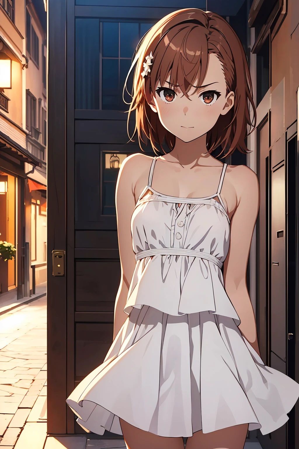 サンプル画像1:御坂〇琴  白色ワンピ（70枚）(ひぐまアート) [d_525088]