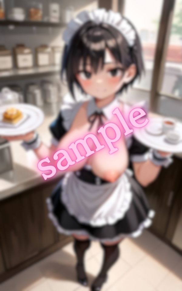 サンプル画像1:喫茶店でのエッチなアルバイトをする大学生(AIラブ) [d_525177]