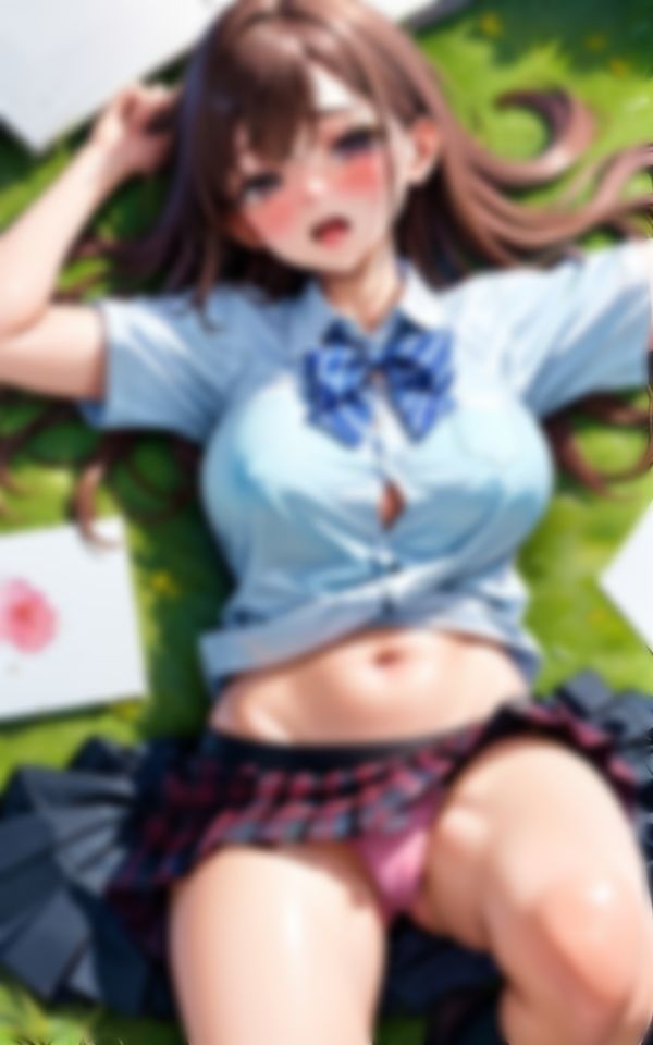 裏庭で押し倒されて淫らな身体を露わにするアイドル系美女7