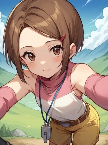 サンプル画像1:デジモンアドベンチャー02の八神ヒカリから送られてきた自撮り写真(自撮りサークル  イカスミ工房) [d_526577]