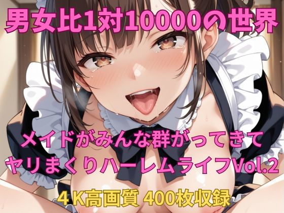 そこは男が10000人のメイド達から狙われるハメに【男女比1対10000の世界メイド達とセックスし放題でちんぽが乾く暇もないヤリ放題ハーレムライフ！！Vol.2】