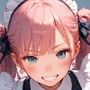 雑魚まんこのピンク髪メイドに種付けしてアヘ顔ボテ腹にしてやった