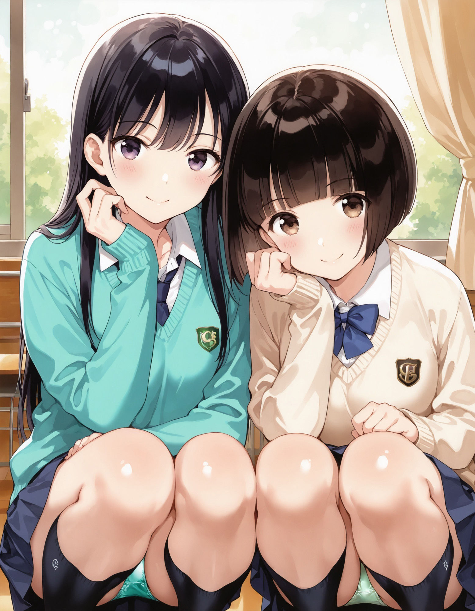 制服女子のしゃがみパンチラ2 画像7