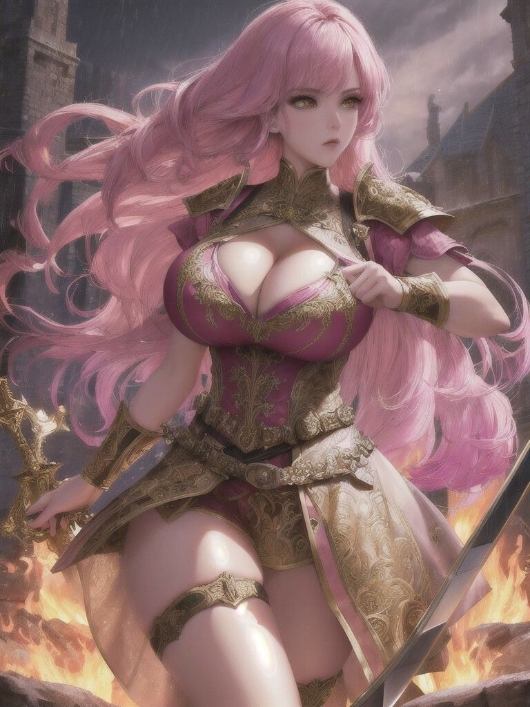 サンプル画像1:ピンクの女騎士 01 〜プロローグ〜(DA Fantasy) [d_528007]