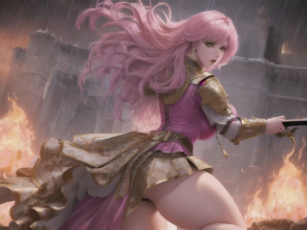 サンプル画像4:ピンクの女騎士 01 〜プロローグ〜(DA Fantasy) [d_528007]