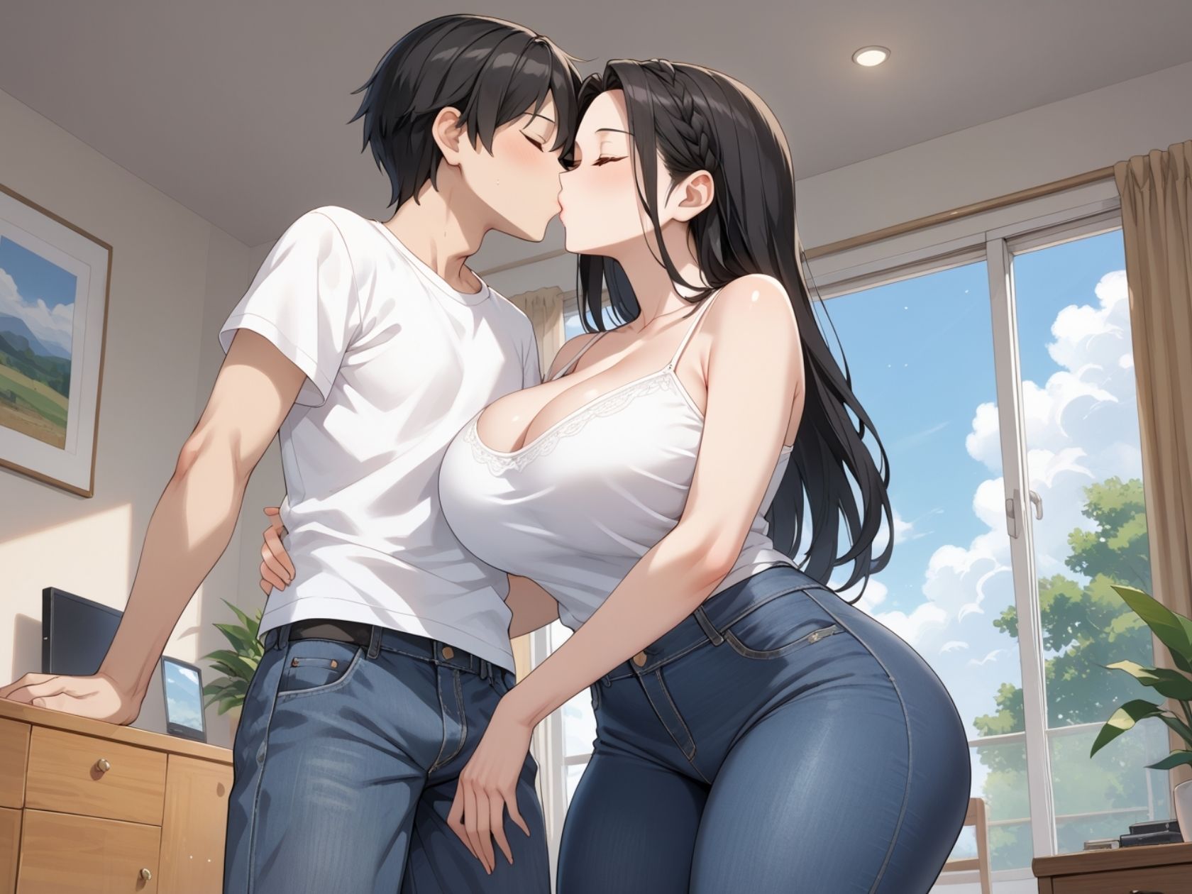 サンプル画像1:ゼロから始める淫らな家族性活〜息子の筆おろしを手伝う母親NTR編〜(そいやっさ) [d_528085]