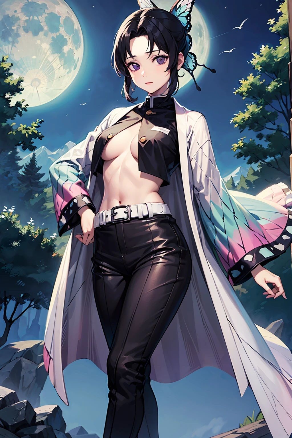 サンプル画像1:胡蝶し〇ぶ  腹筋とおへそとおっぱい（68枚）(メークインアート) [d_528317]