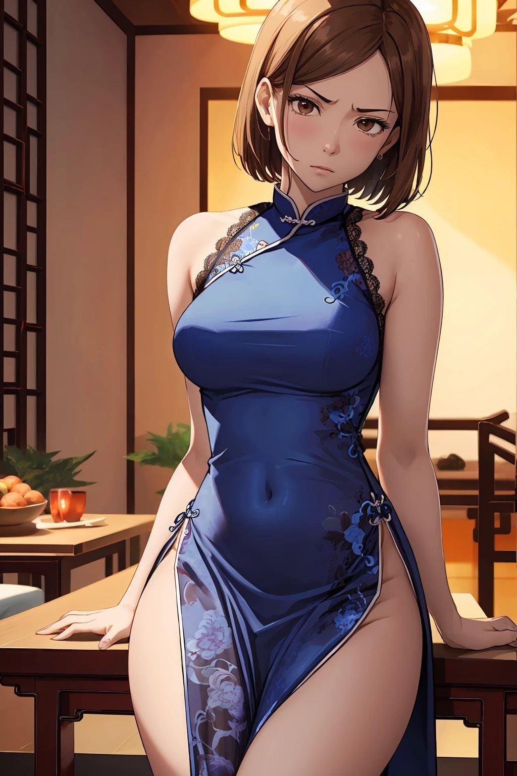 サンプル画像1:釘崎〇薔薇  青チャイナ服（50枚）(メークインアート) [d_528325]