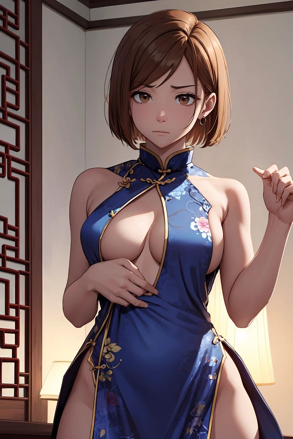 サンプル画像2:釘崎〇薔薇  青チャイナ服（50枚）(メークインアート) [d_528325]