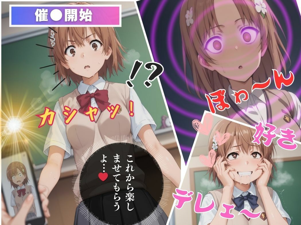 サンプル画像6:アプリに魅入られた超電磁少女(いけない種付け学園) [d_528458]