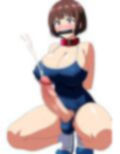 ふたなりスク水華麗に射精 画像6