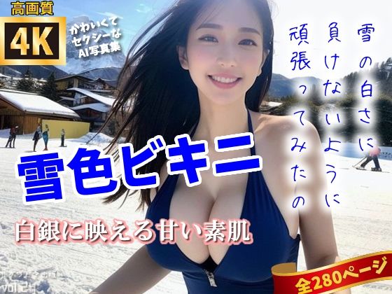 【高画質】雪色ビキニ。白銀に映える甘い素肌〜かわいくてセクシーなAI写真集vol.24（全280ページ）【AIグラビア出版】