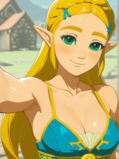 サンプル画像1:ゼルダの伝説のゼルダ姫から送られてきた自撮り写真(自撮りサークル  イカスミ工房) [d_529191]