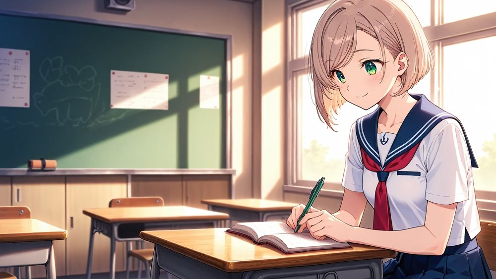 サンプル画像3:濃厚レッスン！黒髪巨乳＆ちっぱい美少女の濡れ透け白競泳水着【4K】【FANZA専売】(ニート印刷所) [d_529387]