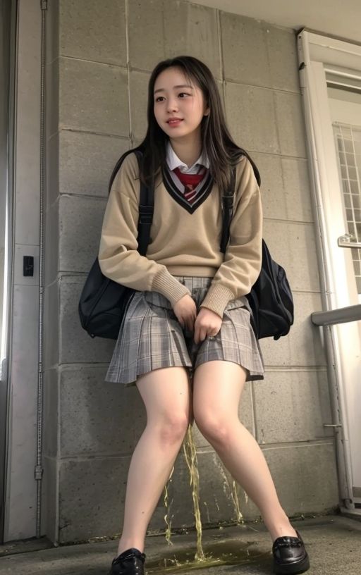 ふとした拍子に失禁してしまう姿を丁寧に切り取った『【おしがま】女子校生達の失禁VOL01』1