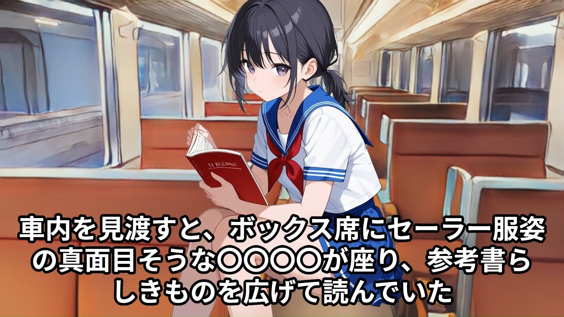 【少女痴●体験告白】ボックス席に座っている真面目そうな女子校生を電車がガラガラなのをよいことに集団で凌●した話1