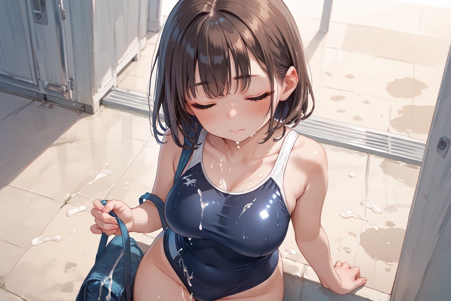 サンプル画像3:1年2組 スク水乱行学園(妄想天国) [d_529704]