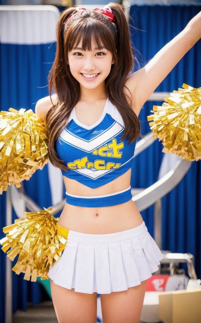 サンプル画像4:AI美女写真集┃チアガールな乙女(AI美女写真集┃清楚な大人) [d_529917]