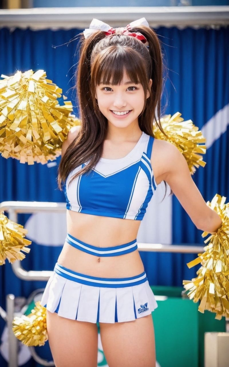 サンプル画像5:AI美女写真集┃チアガールな乙女(AI美女写真集┃清楚な大人) [d_529917]