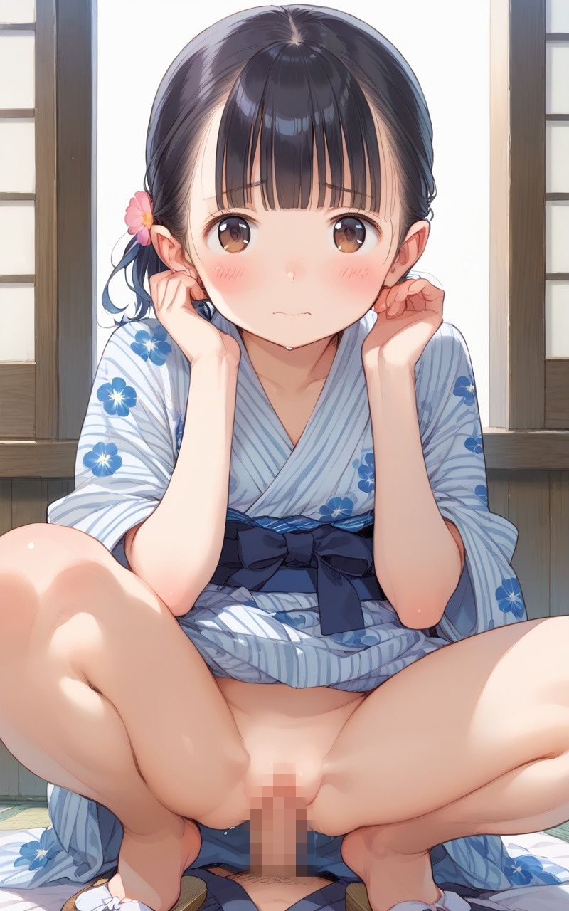 旅館でパパ活するちっぱい女の子 ロリポップキャンディー エロ画像6