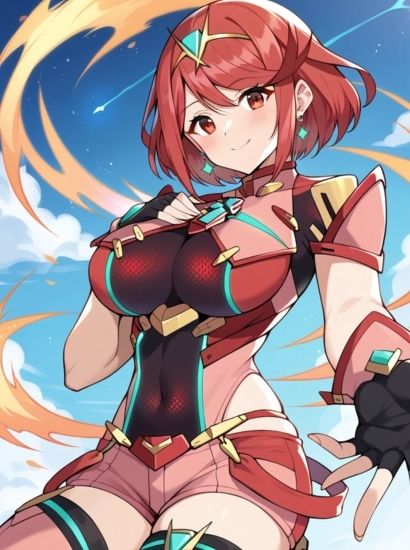 サンプル画像1:ゼノブレイド2のホムラから送られてきた自撮り写真(自撮りサークル  イカスミ工房) [d_530570]