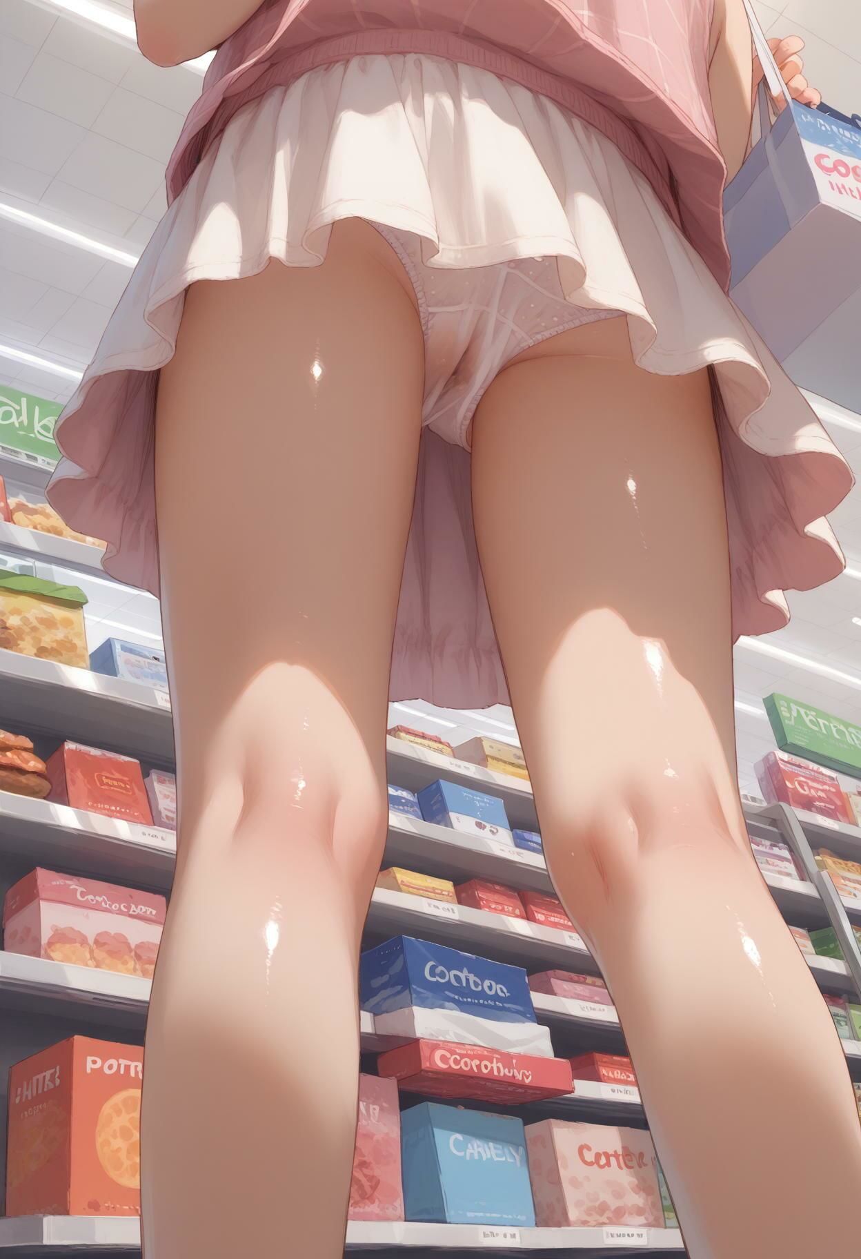 【可愛い娘の染みつきパンティ】ショッピングセンター盗撮2